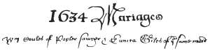 St. Dunstan's marriage record image