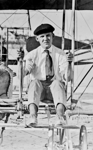 'Boy Aviator' Farnum T. Fish at Hampton Beach, Septermber 1916. J. Frank Walker photo, Hampton Historical Society.